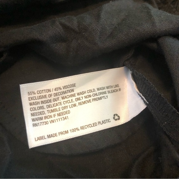 Knox Rose Black Floral Embroidered Elastic Bell Sleeve Dress 31” Long Sz Medium - Picture 6 of 10